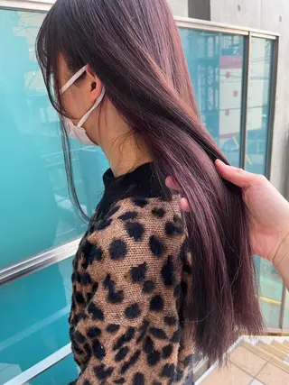 ミディアム カラー パーマ ヘアアレンジ メンズ キッズ ネイル マツエク・マツパ アイブロウ 久木原 ゆりのヘアスタイル