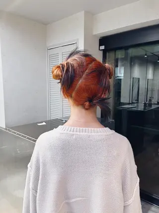 ミディアム カラー 岩田 良/ブリーチカラーのヘアスタイル