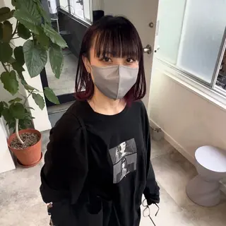 ミディアム カラー YUIKA☆髪質改善 小顔カット艶カラーのヘアスタイル