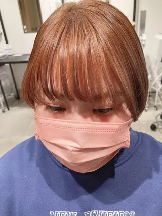 ショート カラー スキバサミを使わない カット🌼唯🌼のヘアスタイル
