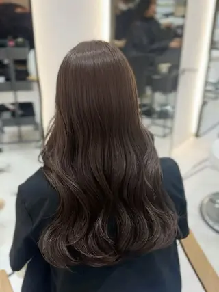 ロング 韓国ヘア/艶髪ロング グレージュ/kanaのヘアスタイル