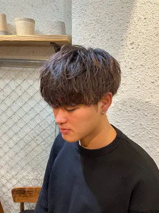 メンズ ボブ×艶カラー 特化・リクト💥のヘアスタイル
