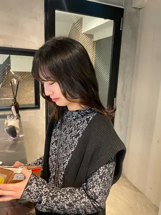 ミディアム ヘアアレンジ 透明感・美髪 monsoワニベユナのヘアスタイル
