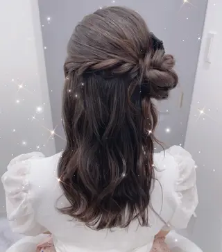 ミディアム ヘアアレンジ RICEL 原宿店のマツエク・マツパデザイン