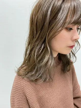 セミロング カラー パーマ ヘアアレンジ キッズ ネイル マツエク・マツパ 🫧umu.🫧韓国 /レイヤー/ハッシュのヘアスタイル