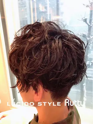 ショート パーマ アザマ　ヤスカツ _rosso 川口のヘアスタイル