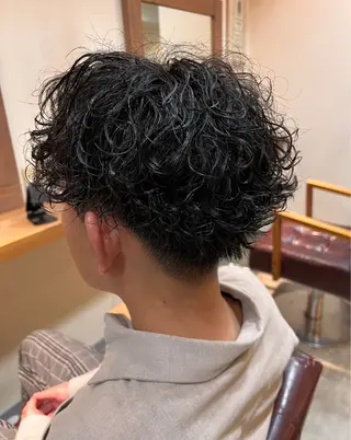 パーマ メンズ 透明感・艶感 小坂隼斗のヘアスタイル