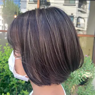 ショート カラー SUZUNO🤎ボブ レイヤー🫧顔周りのヘアスタイル