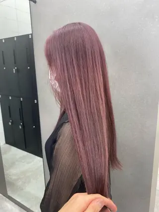 ロング カラー パーマ メンズ キッズ ネイル マツエク・マツパ 韓国🇰🇷レイヤー カットオリーブカラーのヘアスタイル