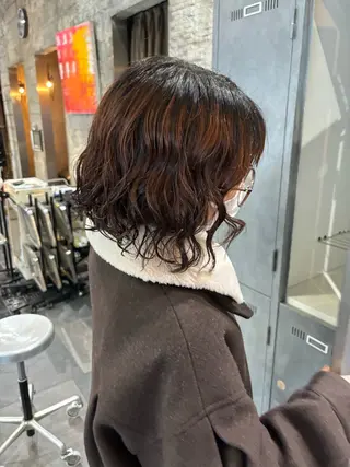 ショート パーマ asuka/似合わせ /レイヤー/暖色のヘアスタイル
