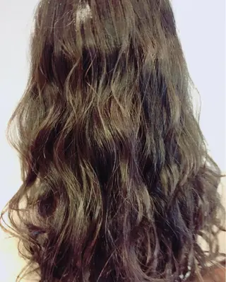 ロング カラー パーマ ヘアアレンジ 【mokuオーナー】 ちはるのヘアスタイル