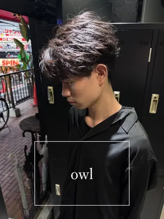ショート パーマ ヘアアレンジ メンズ メンズ専門 美容師✨ アメ村 堀江颯瑛のヘアスタイル
