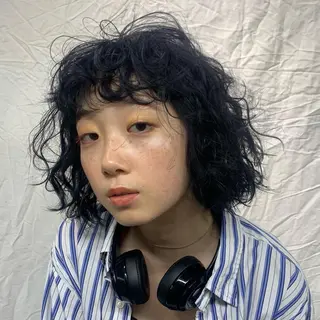 ミディアム カラー パーマ 🎀オイダイラ モモカ🎀のヘアスタイル