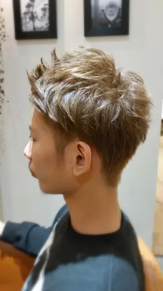 ショート カラー メンズ 髪質改善×矯正🫧 韓国ヘアasamiのヘアスタイル
