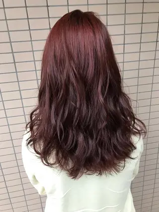 ロング カラー 赤み消し韓国ヘア レイヤー縮毛🤍渡邉のヘアスタイル