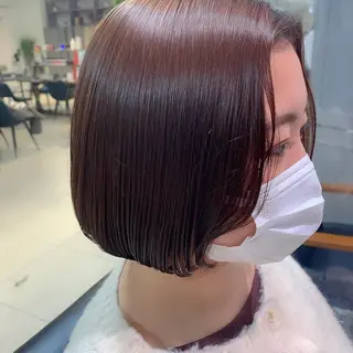 ショート カラー パーマ ヘアアレンジ メンズ キッズ ネイル マツエク・マツパ ボブ/レイヤー/ nanamiのヘアスタイル
