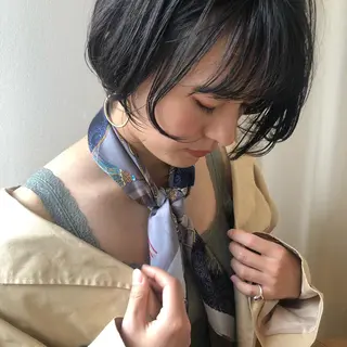 ショート カラー ヘアアレンジ マツエク・マツパ 透明感カラー🫧ヘア セット🫧松本菜月の眉毛・アイブロウイメージ