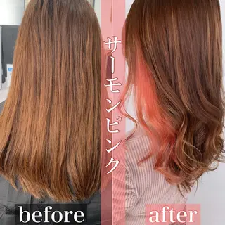 セミロング カラー 🌸MAYU🌸 ハイトーン➕レイヤーのヘアスタイル