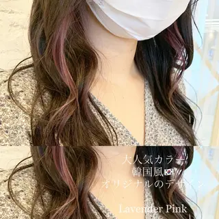 ミディアム カラー パーマ レイヤー/艶髪 🇰🇷Ryotaのヘアスタイル