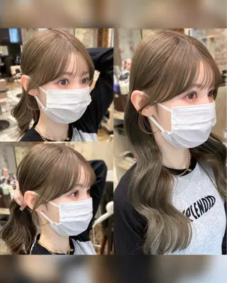 セミロング カラー On所属・顔まわりカット🌟 くびれヘア/寺門遥輝のヘアスタイル