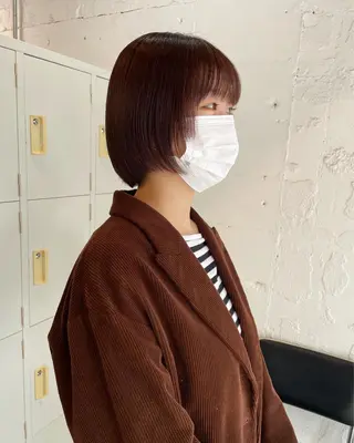 ショート カラー ヘアアレンジ satsuki 暖色・ブラウンカラーのヘアスタイル
