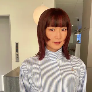 ミディアム カラー 髪質改善カラー/ボブ 🌻Mutsumiのヘアスタイル
