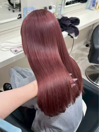 ロング カラー トレンド暖色ヘア🍒 miu🍒のヘアスタイル