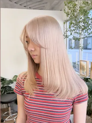 ロング カラー ブリーチ ハイトーン 特化🌈フジタハルキのヘアスタイル