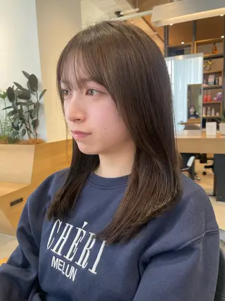 セミロング カラー パーマ ヘアアレンジ 一箭 恵梧/ロングヘアのヘアスタイル