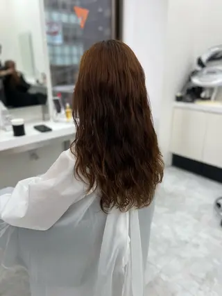 カラー パーマ 💖似合わせカラー レイヤー💖縮毛矯正のヘアスタイル