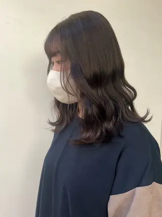 セミロング 韓国風透明感カラー 💎YUI💎のヘアスタイル