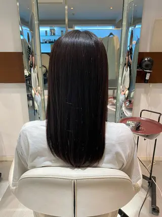 ロング コテ巻き風パーマ 藤澤　知彌のヘアスタイル