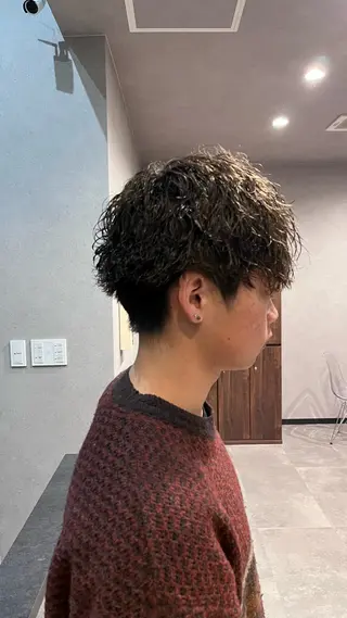 パーマ メンズ パーマスタイル特化◎ 永戸圭汰のヘアスタイル