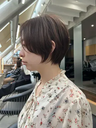 ショート カラー 縮毛矯正×艶髪カラー 髪質改善/三ツ木のヘアスタイル