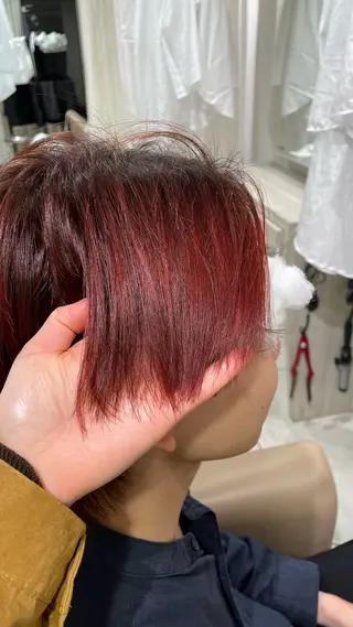ショート ハッシュカット 暖色カラー/伊藤菜月のヘアスタイル