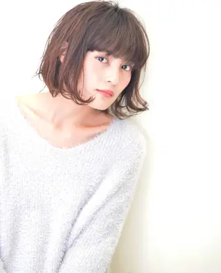 ショート ミディアム カラー パーマ 【白髪ぼかし 専門GBG】自由が丘のヘアスタイル