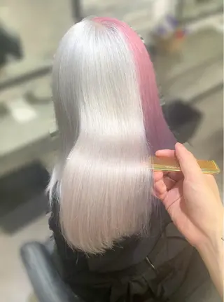 ミディアム カラー ハイトーンエクステ 🎩カズキ🎩のヘアスタイル