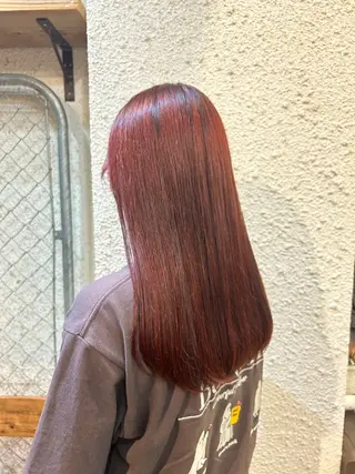 セミロング カラー 🤡暖色レイヤー 🤡みさきのヘアスタイル