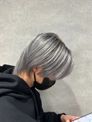 カラー ヘアアレンジ メンズ Ryo横浜韓国ヘア/ 曲がる縮毛矯正特化のヘアスタイル