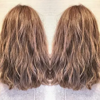 ミディアム box mico. mutsumiのヘアスタイル