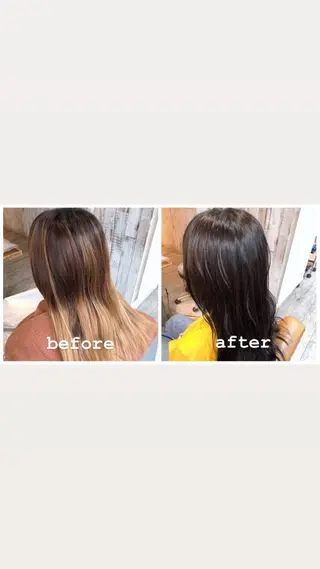 ロング カラー 中村 優志のヘアスタイル