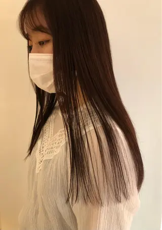 カラー ブリーチカラー🎀 韓国風/寺門美優のヘアスタイル