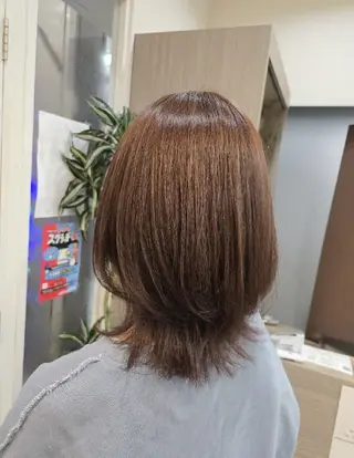 セミロング カラー 暖色🍎透明感カラー 🩵小林かりんのヘアスタイル