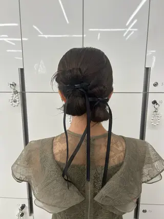 セミロング ヘアアレンジ 韓国ヘア/顔周り ヘアセット/加藤優里のヘアスタイル