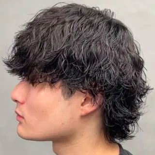 ミディアム パーマ ヘアアレンジ メンズ fifth 石川 凪のヘアスタイル