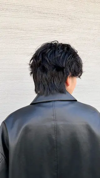 ミディアム パーマ メンズ特化西村 雄太のヘアスタイル