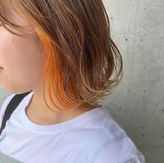 ミディアム カラー フリーランス美容師 MIZUKIのヘアスタイル