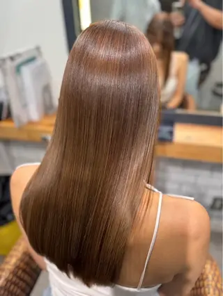 ロング カラー ヘアアレンジ 似合う赤み消しカラー ＊こうき［恵比寿］のヘアスタイル