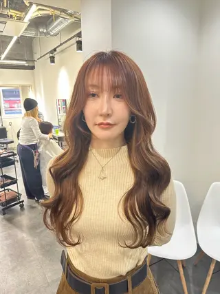 ミディアム カラー プルエクステ/透明感 カラー✨KAZUKIのヘアスタイル