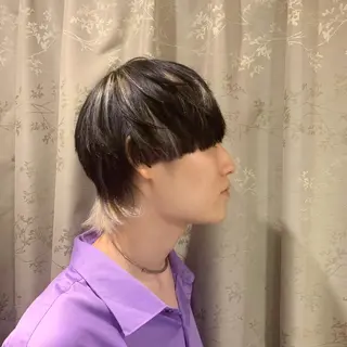 カラー メンズ 韓国風🇰🇷うる艶 レイヤー/海青🫧のヘアスタイル